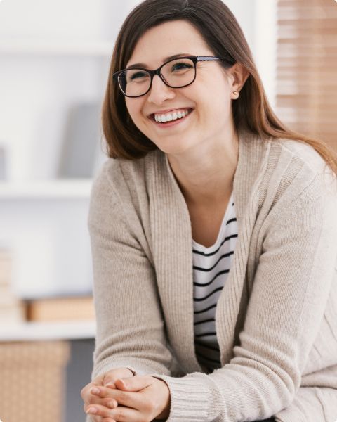 Woman smiling