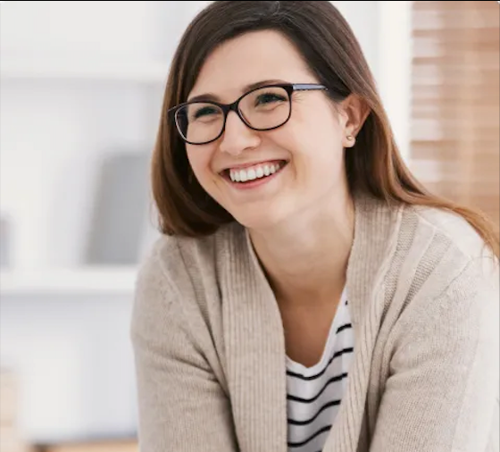 Woman smiling